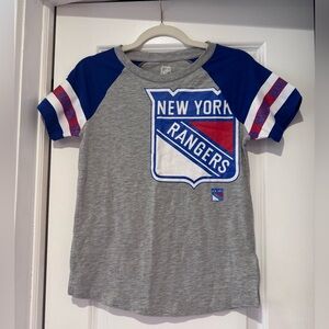 NHL New York Rangers Hockey Kids Shirt - Girls 10/12